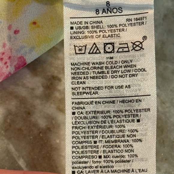 Girls JANIE & JACK The Emma smocked floral chiffon romper- Size 8. - Picture 11 of 12